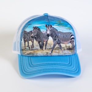 The mountain Zebra Adult Trucker Hat NWT earth day